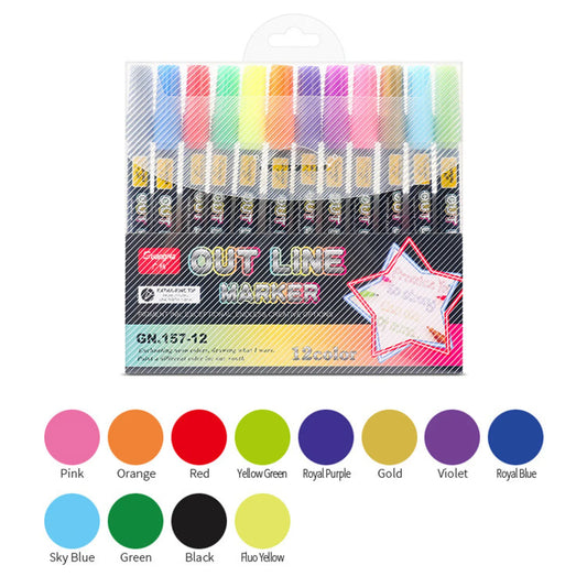 12/24 Colors Art Marker Pens Set Safe & Odorless Markers Pens for Painting Supplies & Craft Supplies Xuan-US