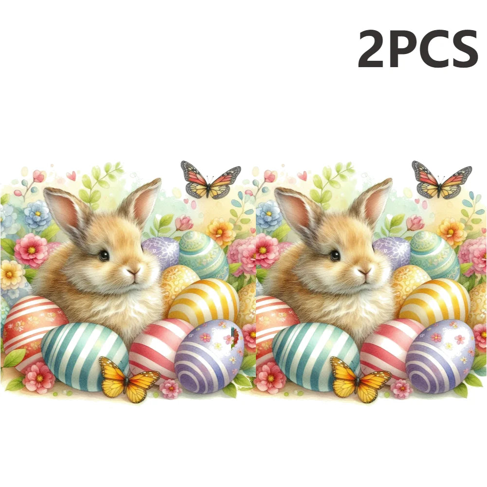 2pcs 5D DIY Full Round Drill Diamond Painting New Creative Easter Decoration Kit Home Decor Art Craft for Bedroom Wall 30x30cm