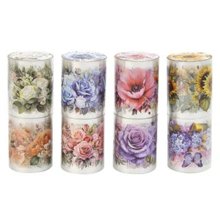 1600CM 8 Sets Mr. Paper PET Plants and flowers handbook DIY material decoration stickers