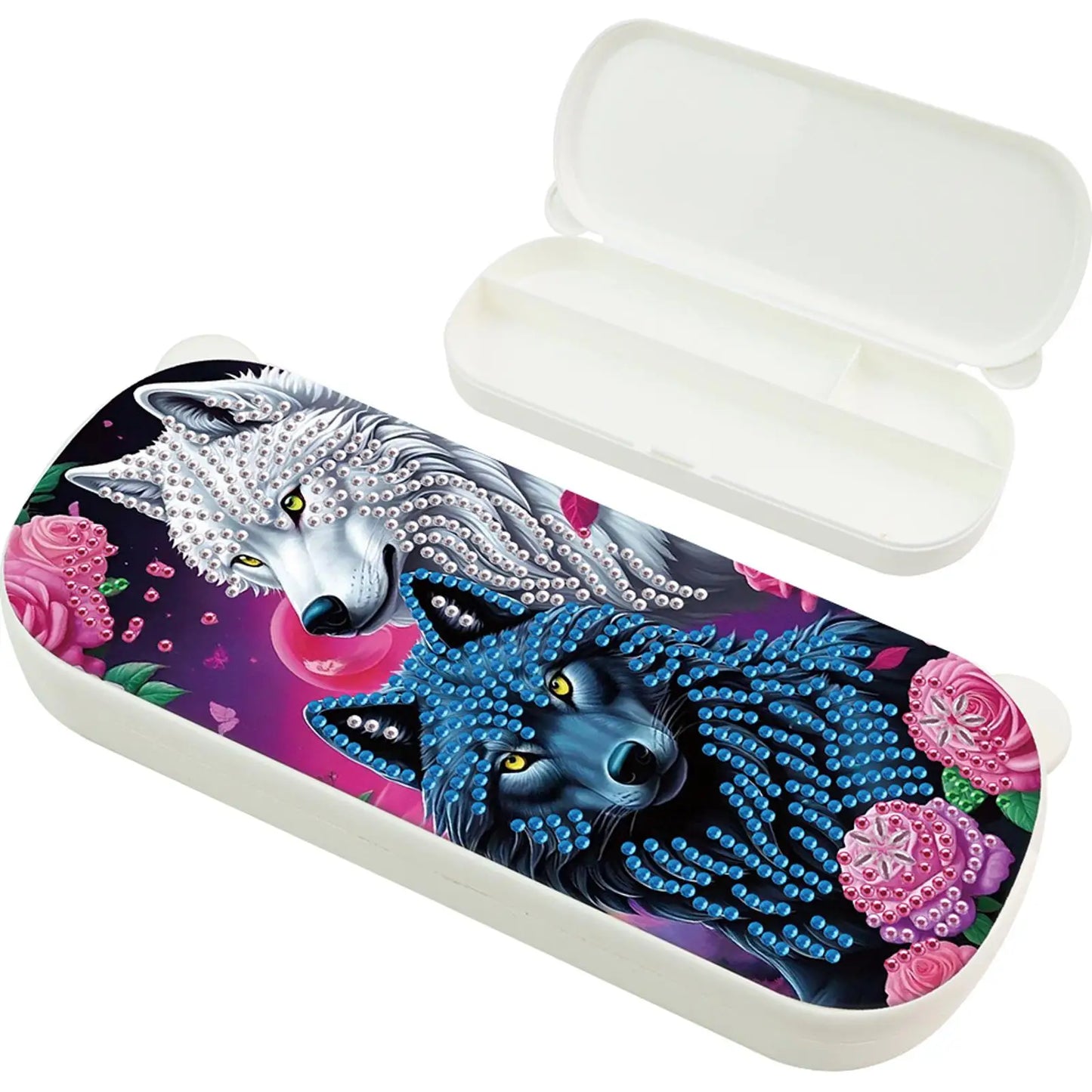 DIY Diamond Art Painting Pencil Box Kits Multifunctional Storage Box Diamond Art Pencil Box for Office and Home Desk Accessories