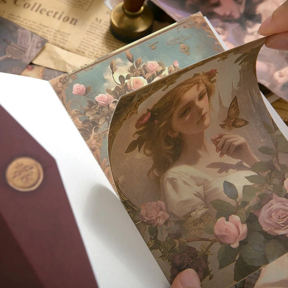 720 Sheets 6 Sets Poetry of Nature Vintage Scrapbook Paper , for Artistic Crafting