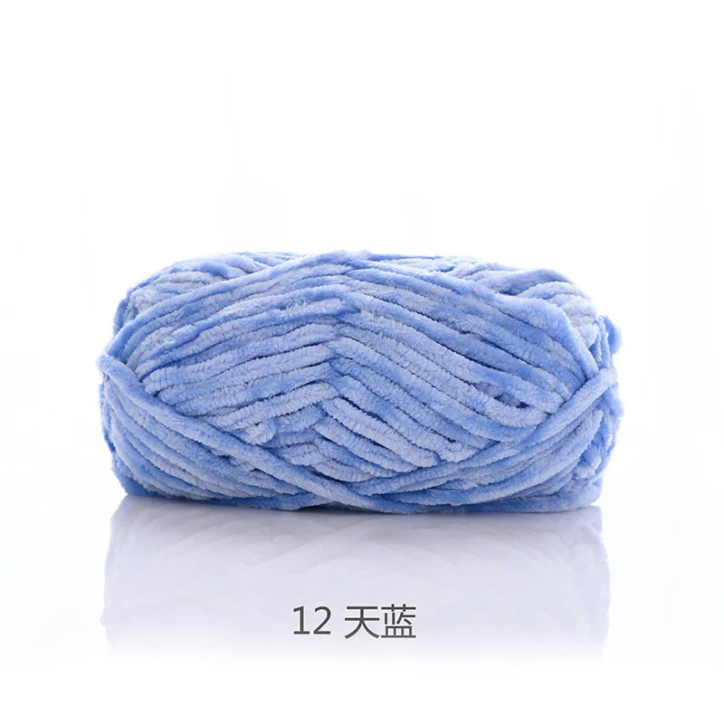 1pcs 100g super soft velvet wool coarse knitted yarn material package hand-woven hat scarf cushion
