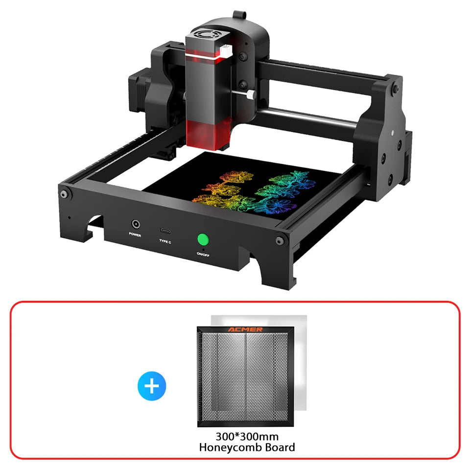 ACMER S1 Laser Engraver Mini Portable Laser Engraving Machine For Cutting Wood Painted Metal Acrylic Glass Leather CNC Machine