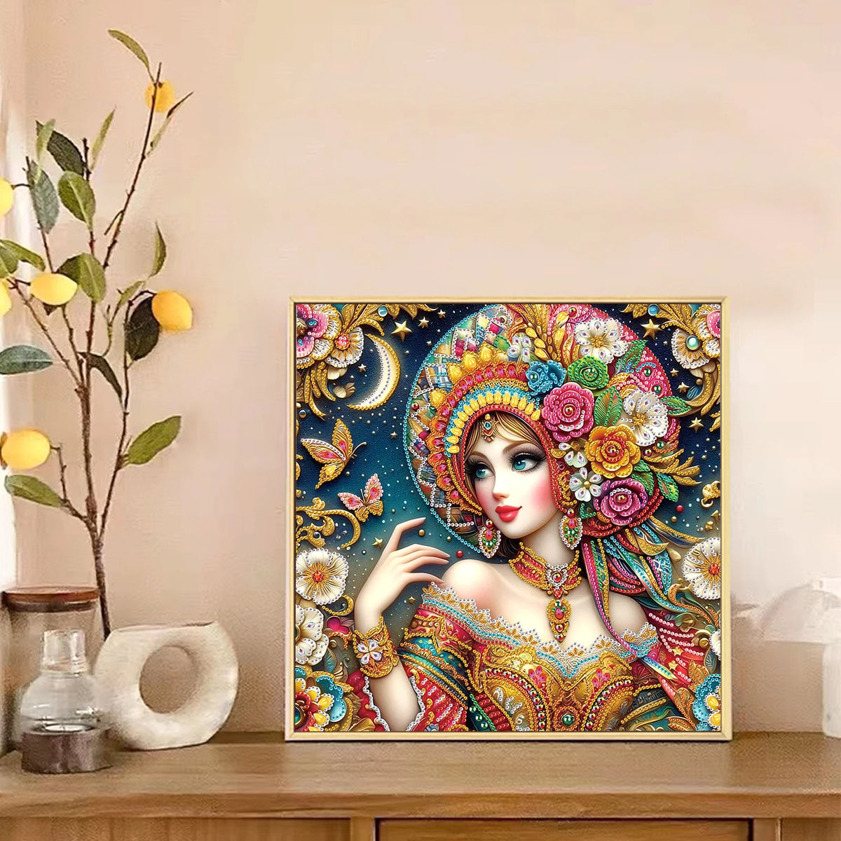 Diamond Art Painting Kits for Adult and Beginners,beautiful lady Diamond Art Painting Craft for Home Wall Decor Handmade Gift
