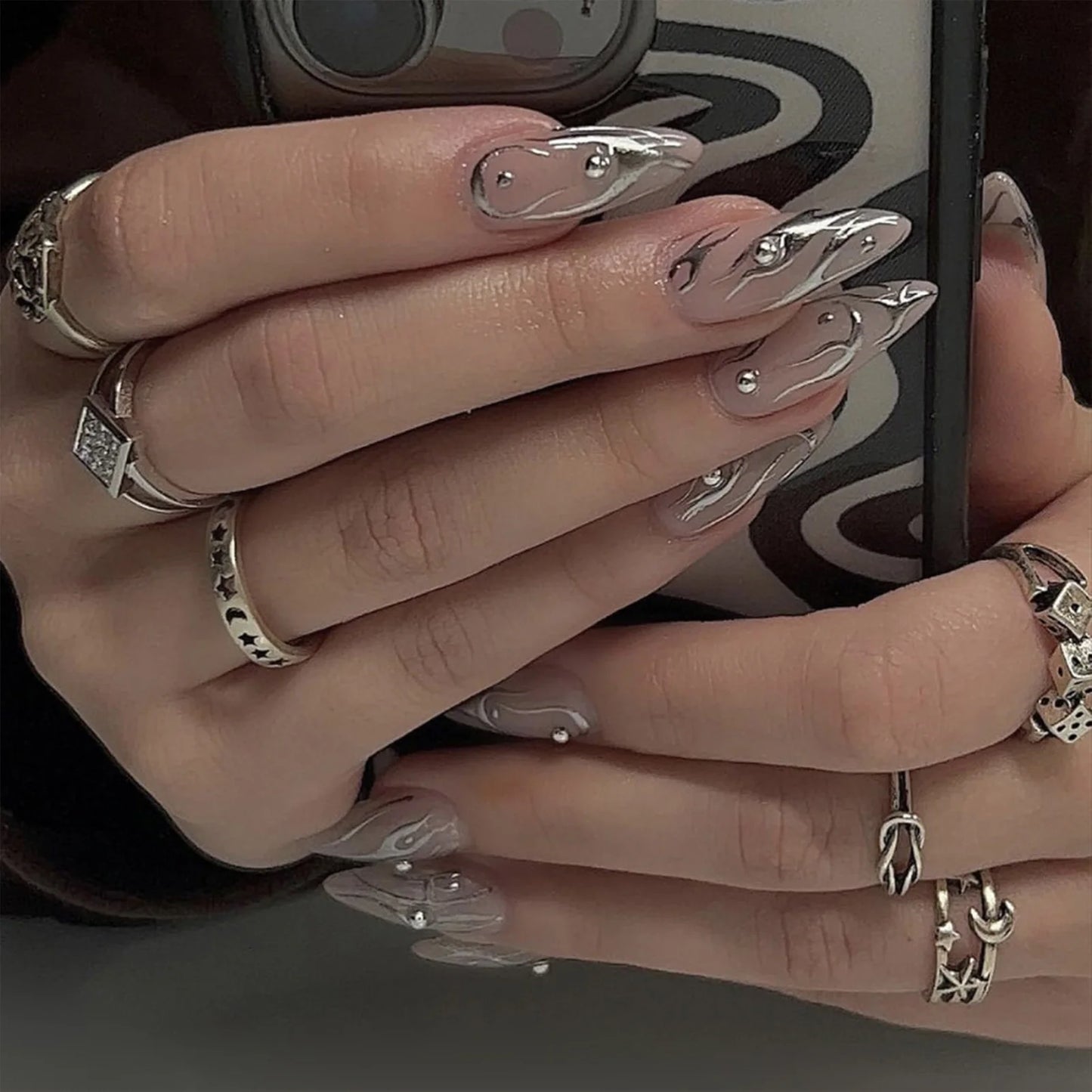 Pink Almond Press On Nails With Bow Decor With Harmless And Smooth Edge Nails For Shopping Traveling Dating Unique Nail Art