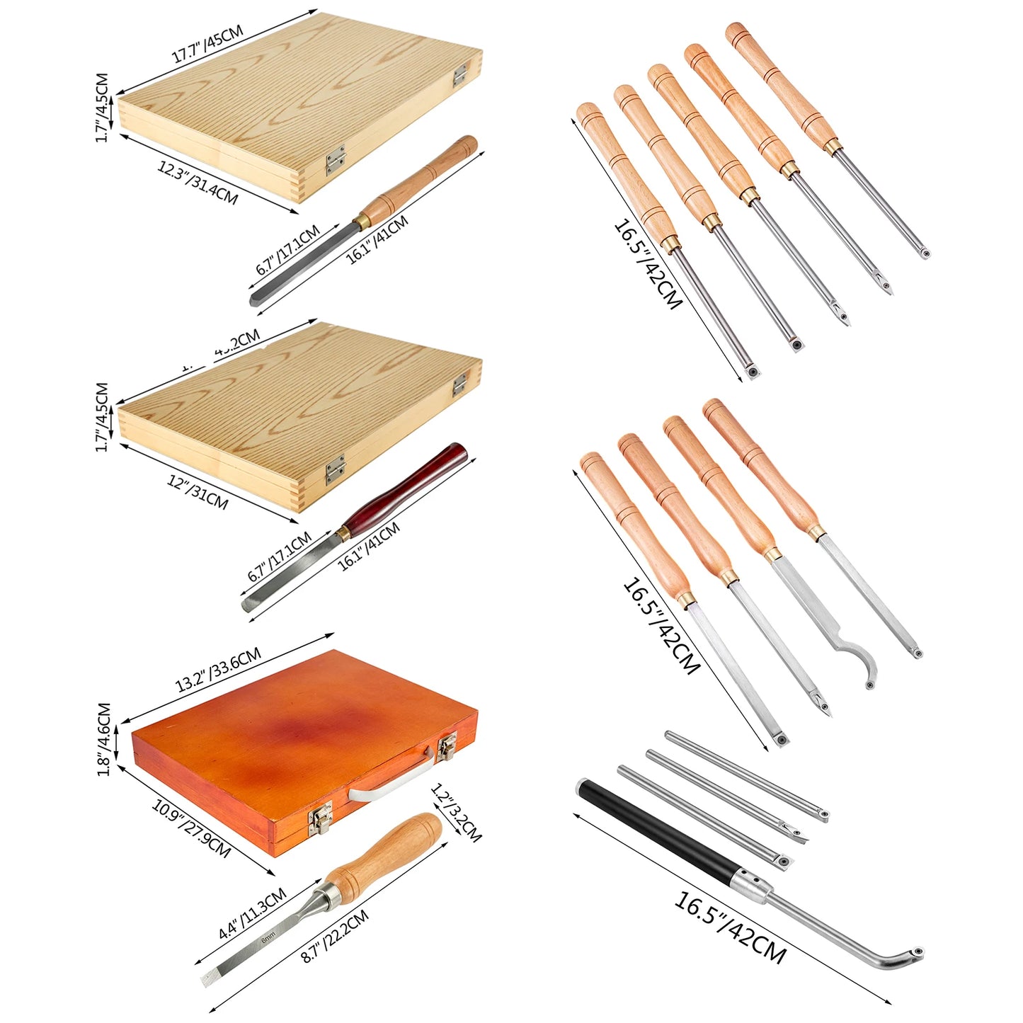 VEVOR Wood Turning Tools Wood Carving Hand Chisel Set Lathe Knife Professional Gouges Woodcraft Carpentry Tools