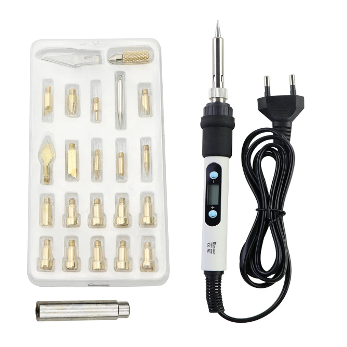 Wood Burning Carving Pyrography Pen Kit Adjustable Temperature Electric Soldering Iron Welding Wood Embossing Burning Tool