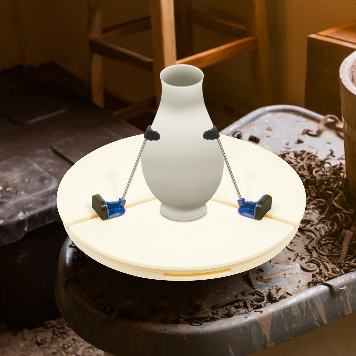 Adjustable Pottery Turntable Clamp Ceramic Centering Clamp  Pottery Teaching Turntable Clamp Ceramic Art Repair Tool