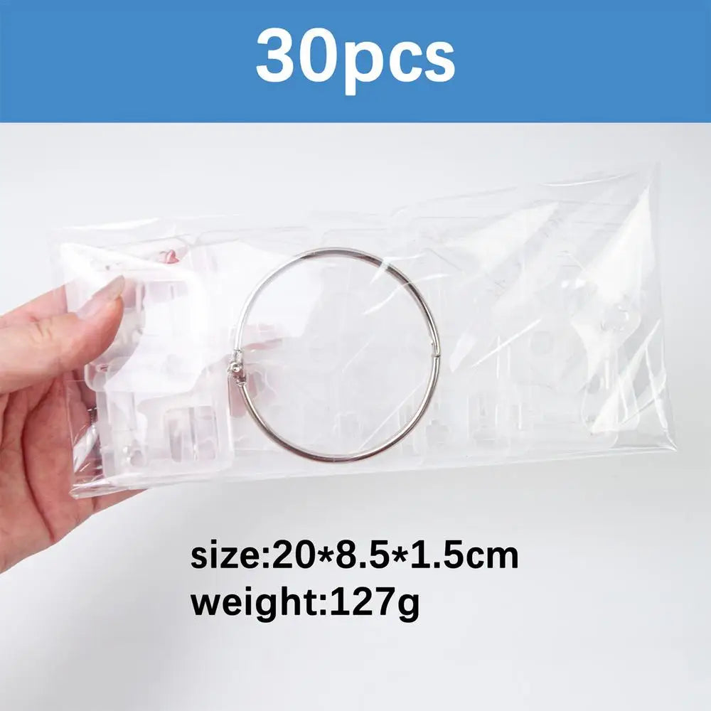 12/24/30pcs Acrylic Ring Thread Card Holder Cross Stitches Embroidery Floss Storage Ring Organizer DIY Craft Sewing Supplies