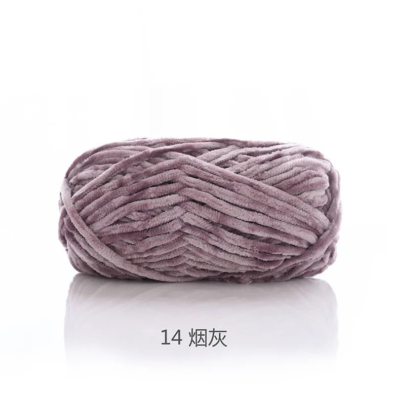1pcs 100g super soft velvet wool coarse knitted yarn material package hand-woven hat scarf cushion