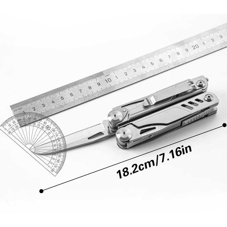 Multifunctional Tactical Pliers Survival Tool - Camping Knife Portable Outdoor Multi-tool for Hiking, Emergency EDC