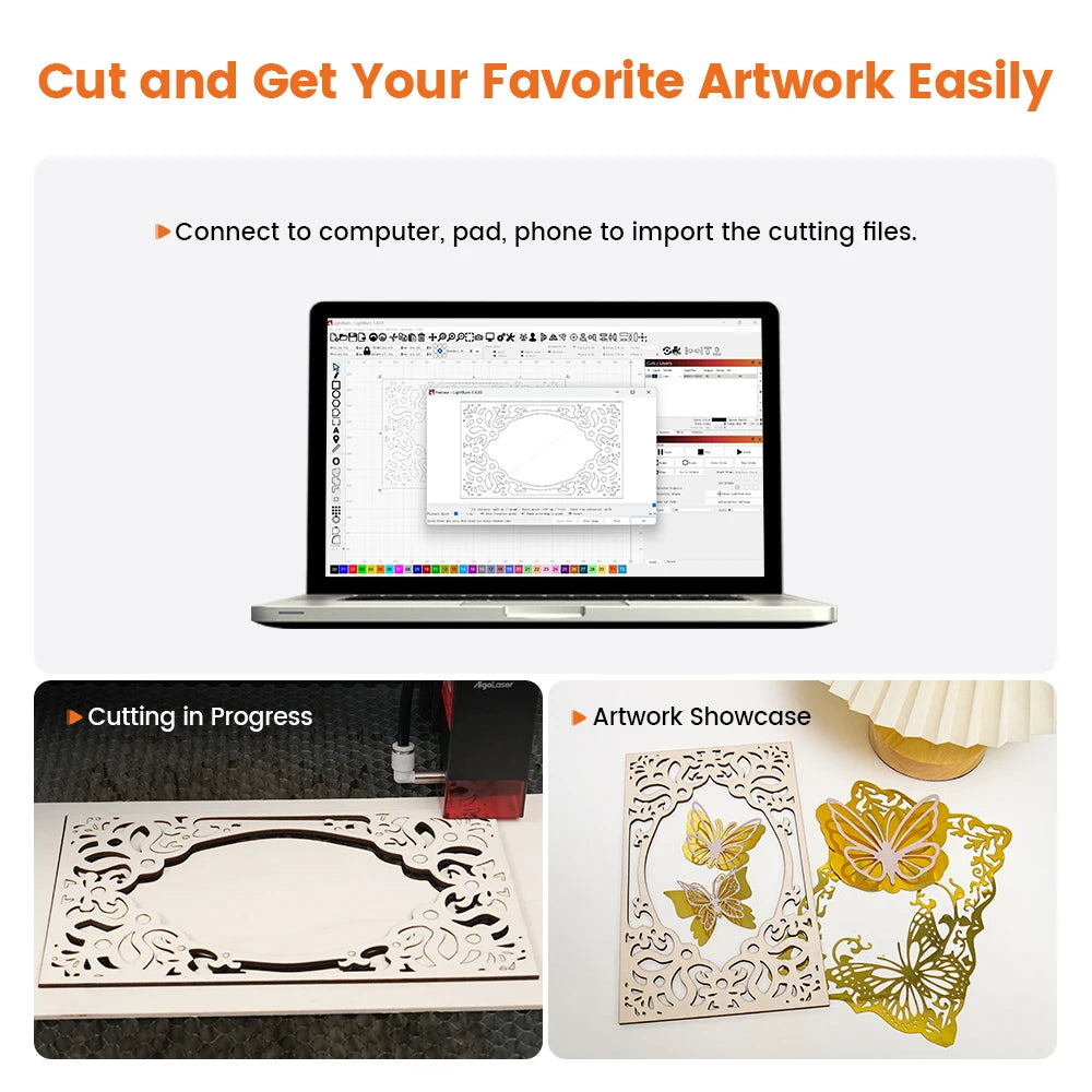 Algo laser DIY KIT Mini 10W Laser Engraver Cutter For Beginner 315*300 Table Woodworking CNC