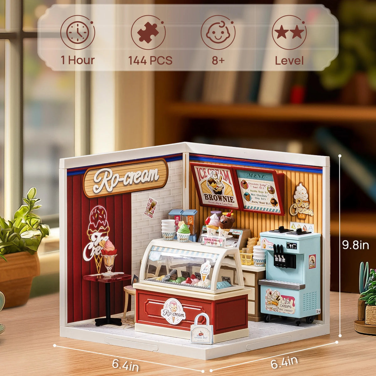 Rolife DIY Miniature House Kit Super Creator Series Mini Dollhouse 3D Puzzle Model Building Kit with LED Light for Home Decor Birthday Gift for Girls Adults