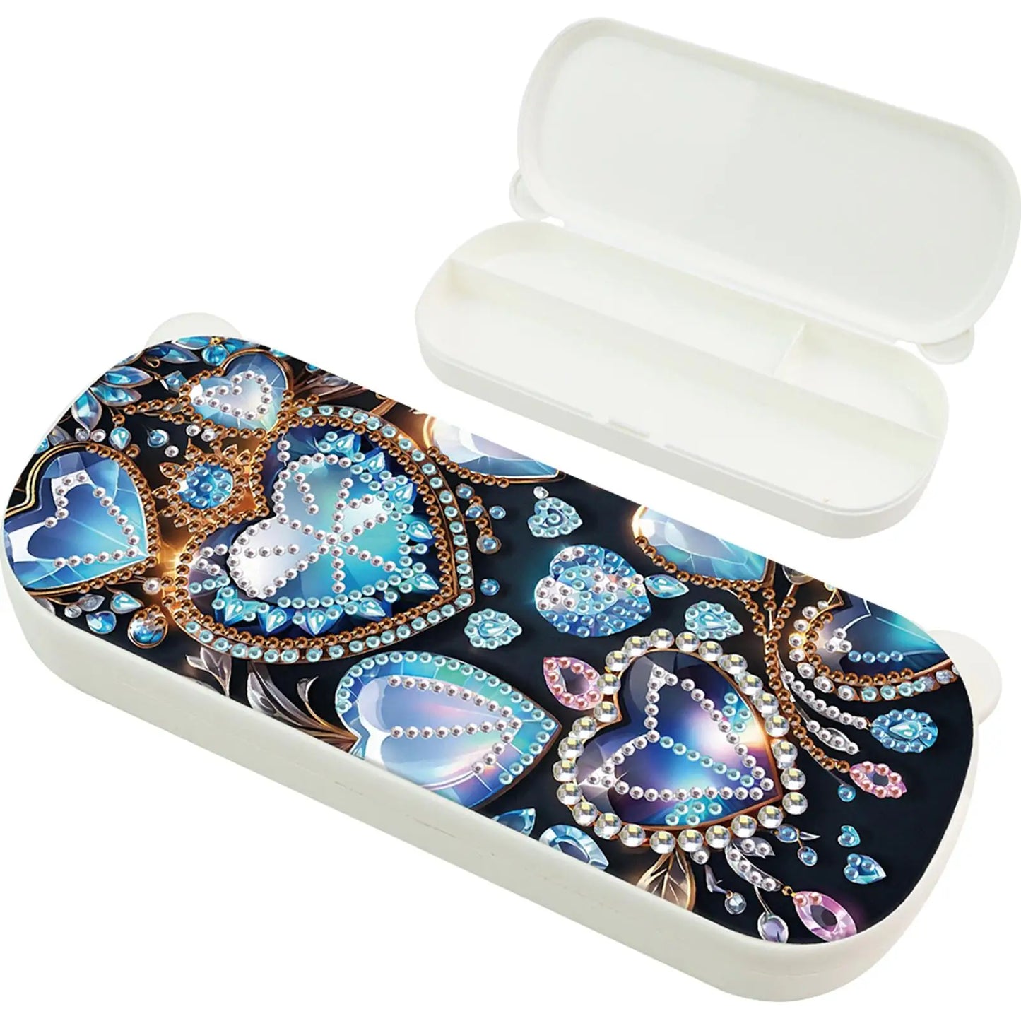 DIY Diamond Art Painting Pencil Box Kits Multifunctional Storage Box Diamond Art Pencil Box for Office and Home Desk Accessories