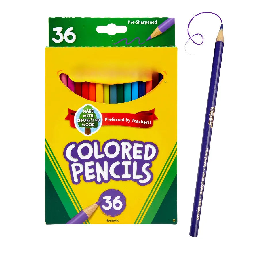 Colored Pencil Set, 36 Ct, Arts & Crafts, School Supplies, GIfts for Kids and Artists
