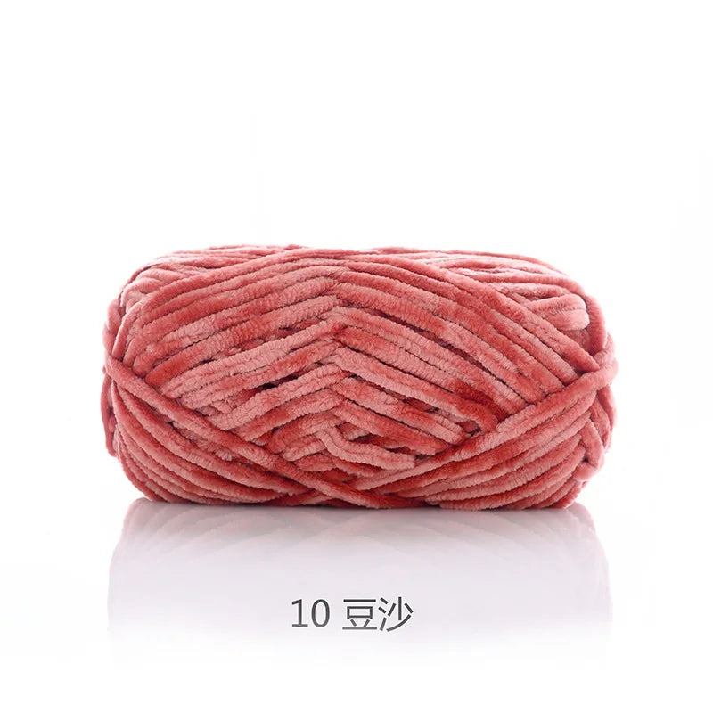 1pcs 100g super soft velvet wool coarse knitted yarn material package hand-woven hat scarf cushion