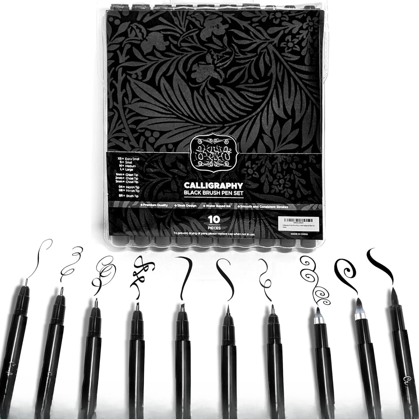 Calligraphy brush Bag 3 small, medium, and large marker hand lettering, art painting,
