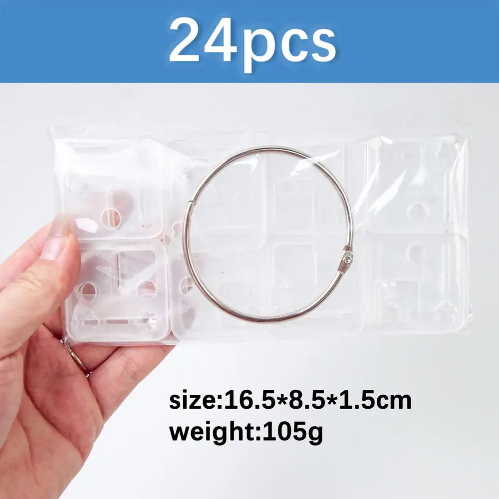 12/24/30pcs Acrylic Ring Thread Card Holder Cross Stitches Embroidery Floss Storage Ring Organizer DIY Craft Sewing Supplies