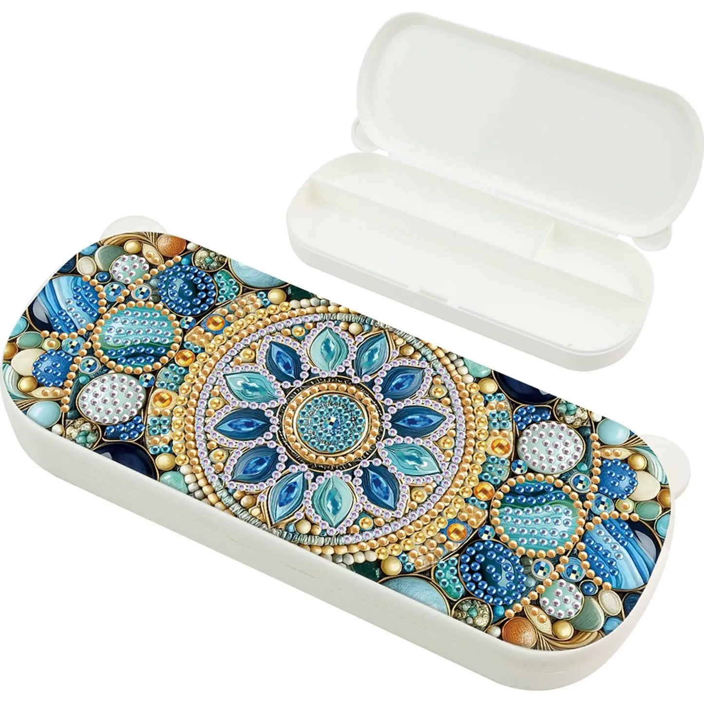 DIY Diamond Art Painting Pencil Box Kits Multifunctional Storage Box Diamond Art Pencil Box for Office and Home Desk Accessories