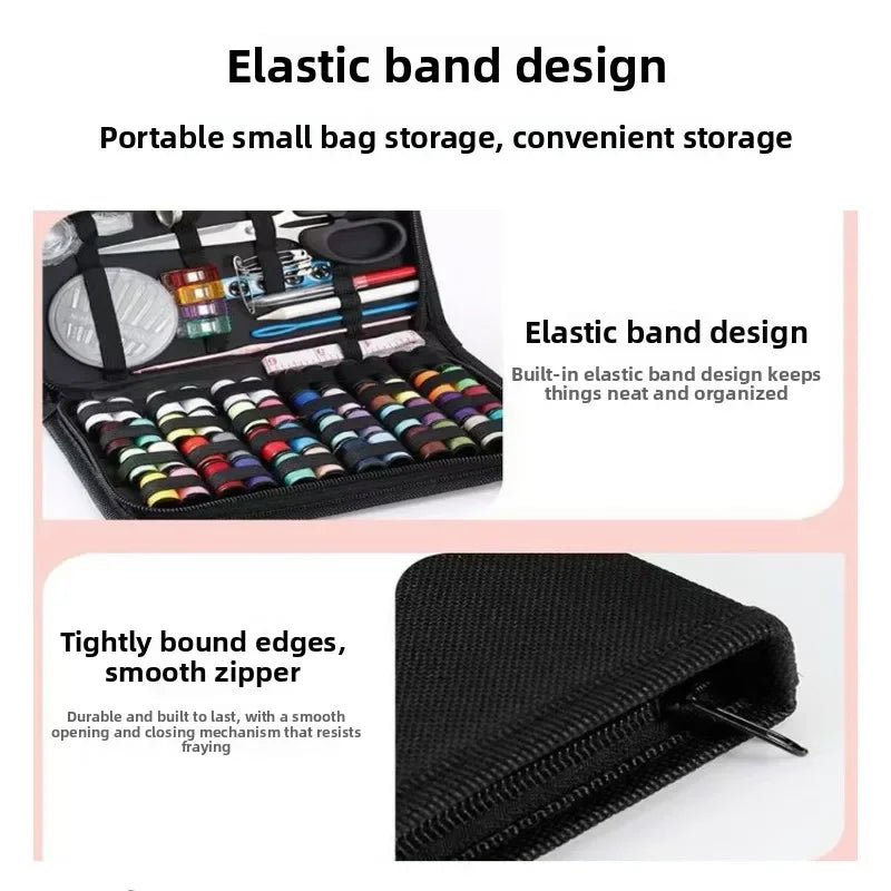 Professional Complete Sewing Kit Set with Threads Needles Scissors Tape Measure for DIY Handcraft Beginner Home Repair