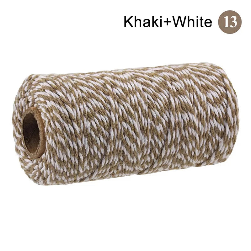 2mm 100M Macrame Cord Rope Cotton Twine Thread String Crafts DIY Sewing Handmade Wall Hangings Bohemia Wedding Party Home 2030