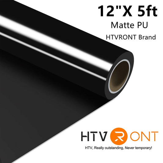 12"X 5ft/30x152cm HTVRONT Heat Transfer Matte PU Elastic Vinyl for Printing Clothing T-shirt DIY Cricut