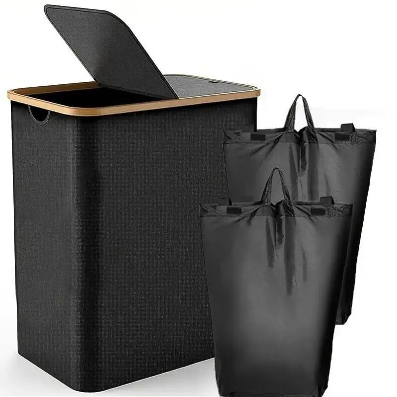 Foldable with lid, detachable double compartment, large capacity Oxford canvas  storage box