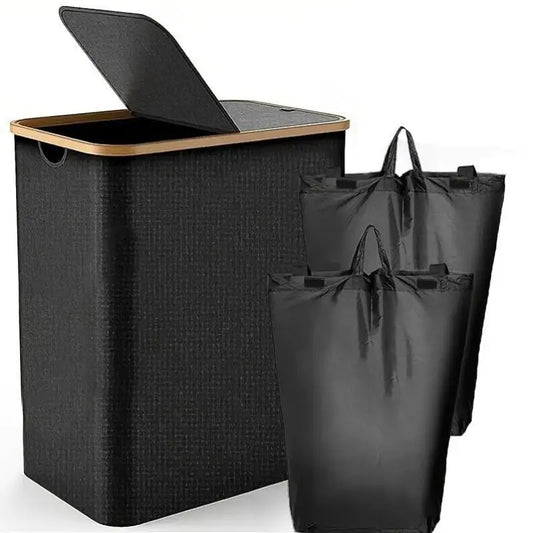 Foldable with lid, detachable double compartment, large capacity Oxford canvas  storage box