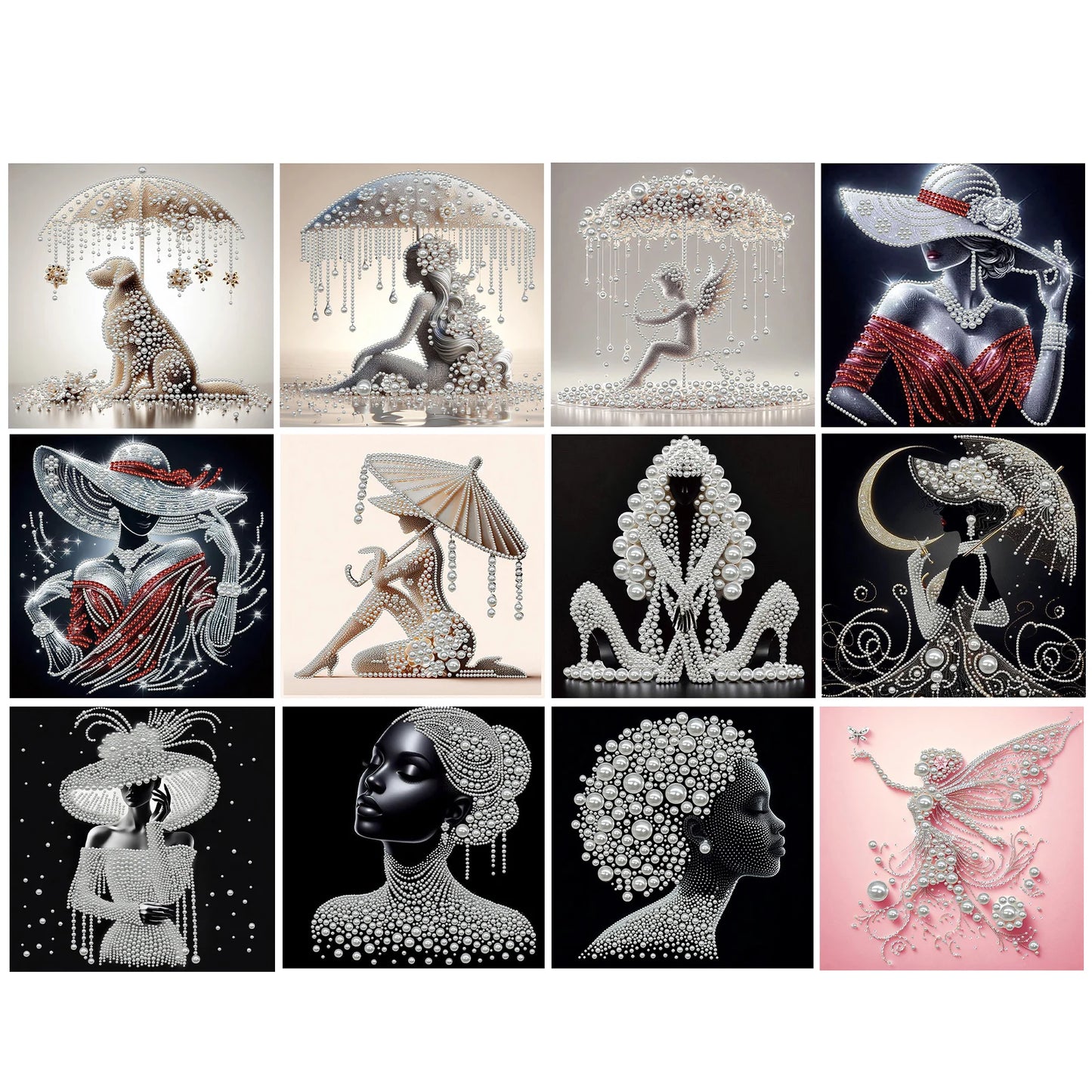 Elegant Lady Full 5D DIY Pearl Diamond Art Kits for Adults/Beginners Gift Idea Home Decor Gem Art Diamond Painting Kits 30*30cm