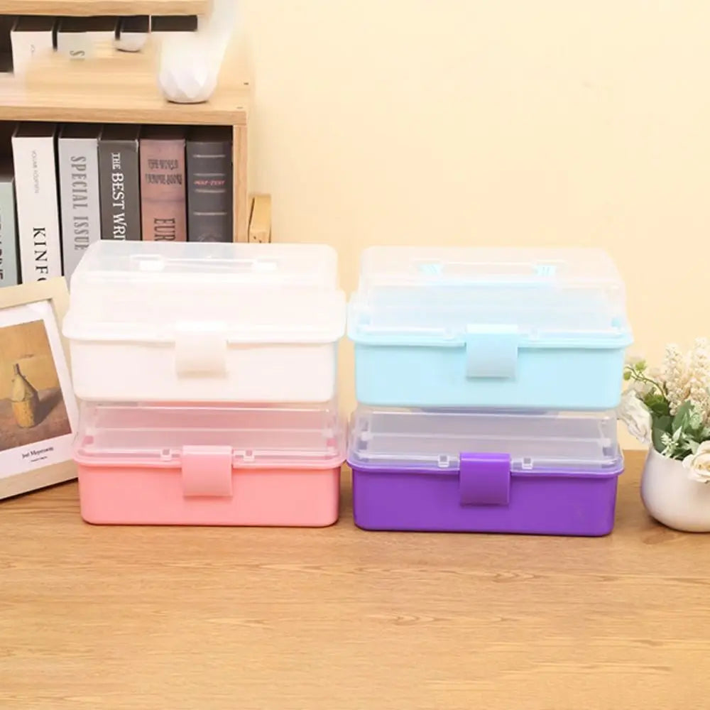 2/3 Layers Foldable Large Capacity Storage Box Multifunctional Plastic Portable Box