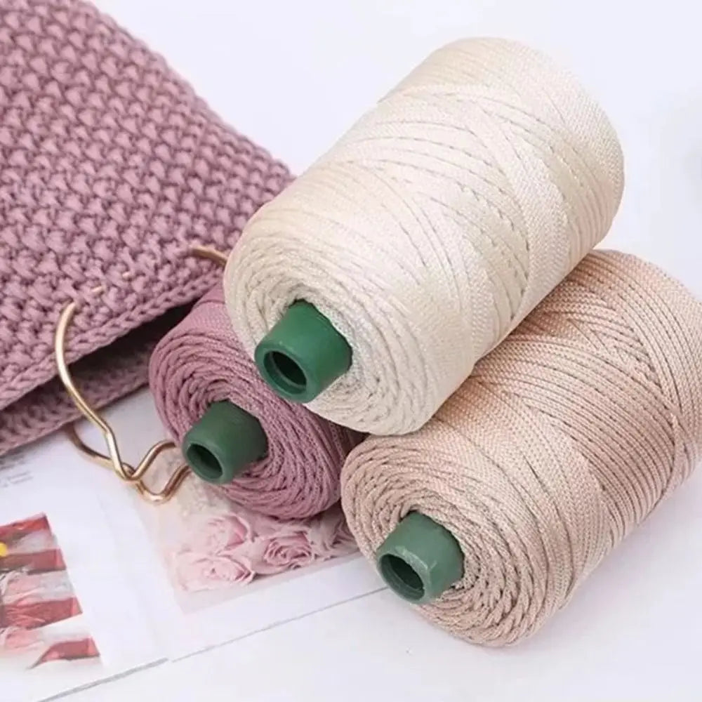 3mm Handmade Ice Rope Thread DIY Hook Cushion Beginners Crochet Yarn Hat Shoes Woven Hand Knitting Bag Hand Knitting Yarn 2055