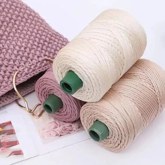 3mm Handmade Ice Rope Thread DIY Hook Cushion Beginners Crochet Yarn Hat Shoes Woven Hand Knitting Bag Hand Knitting Yarn 2055