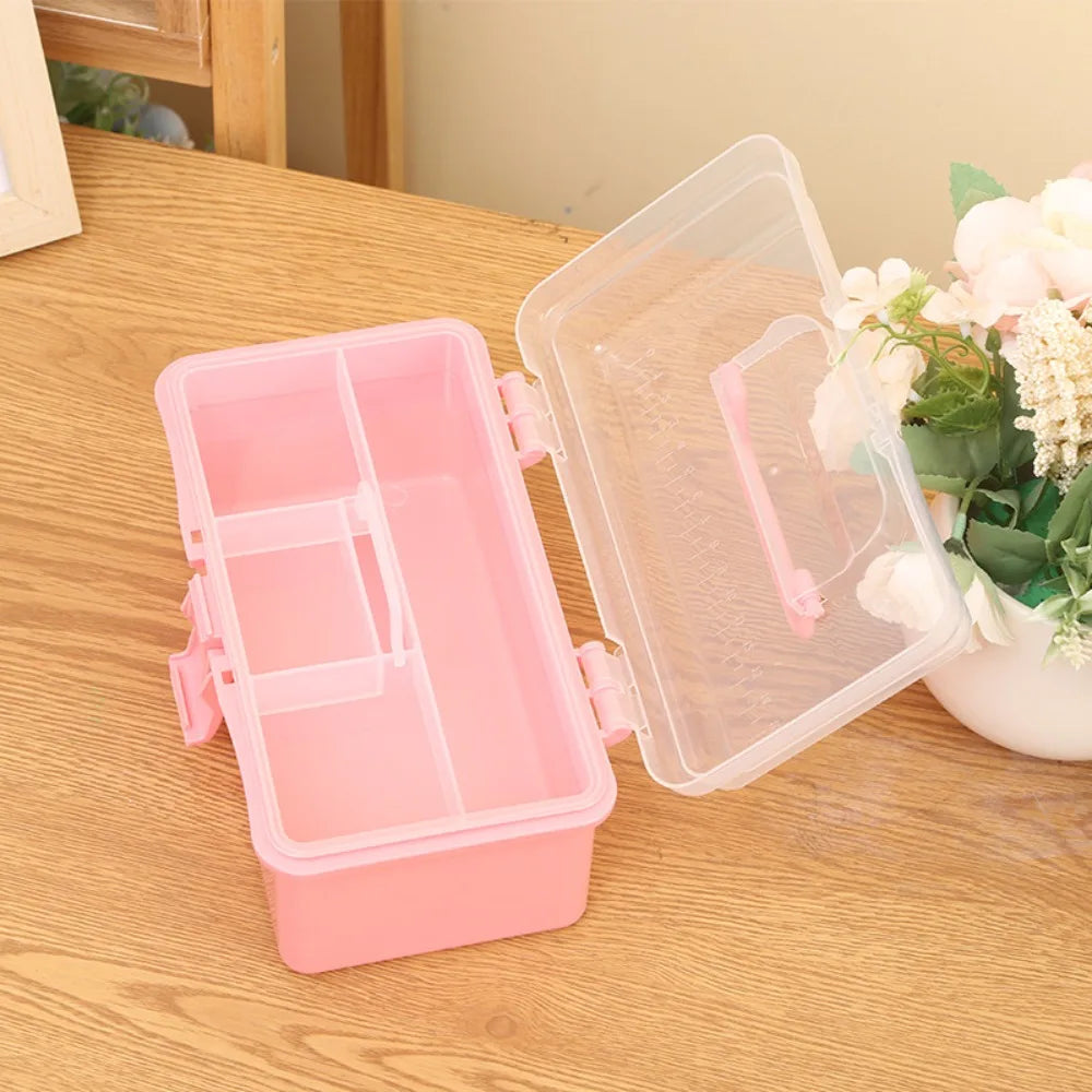 2/3 Layers Foldable Large Capacity Storage Box Multifunctional Plastic Portable Box