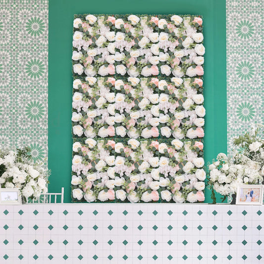 6 Pcs Pink and White Flower Wall