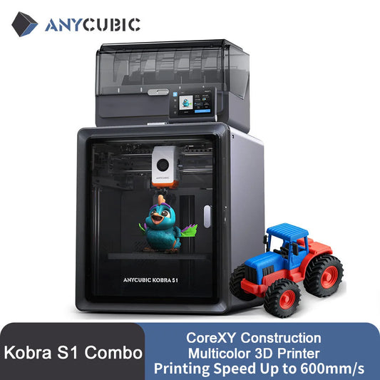 Anycubic Kobra S1 Combo Multi-Color 3D Printer Max Speed 600mm/s Core XY Stable Structure High Precision 3D Printer