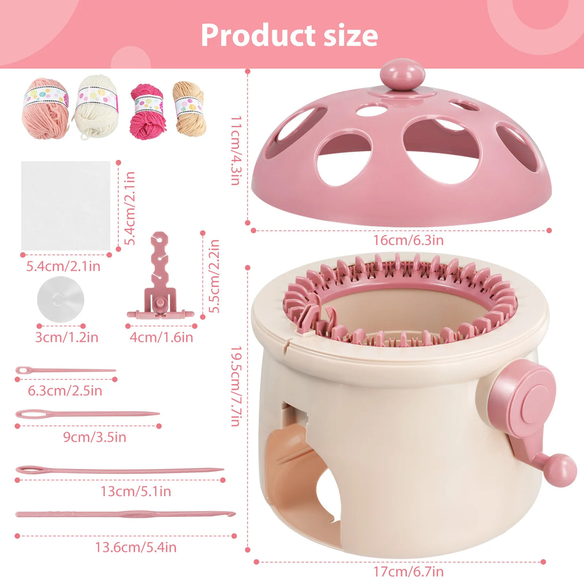 Knitting Machine 32 Needles Dual Mode Knitting Wheel For Socks Scarf Hats For Adults Children Xmas DIY Gift Hand Woven Machine