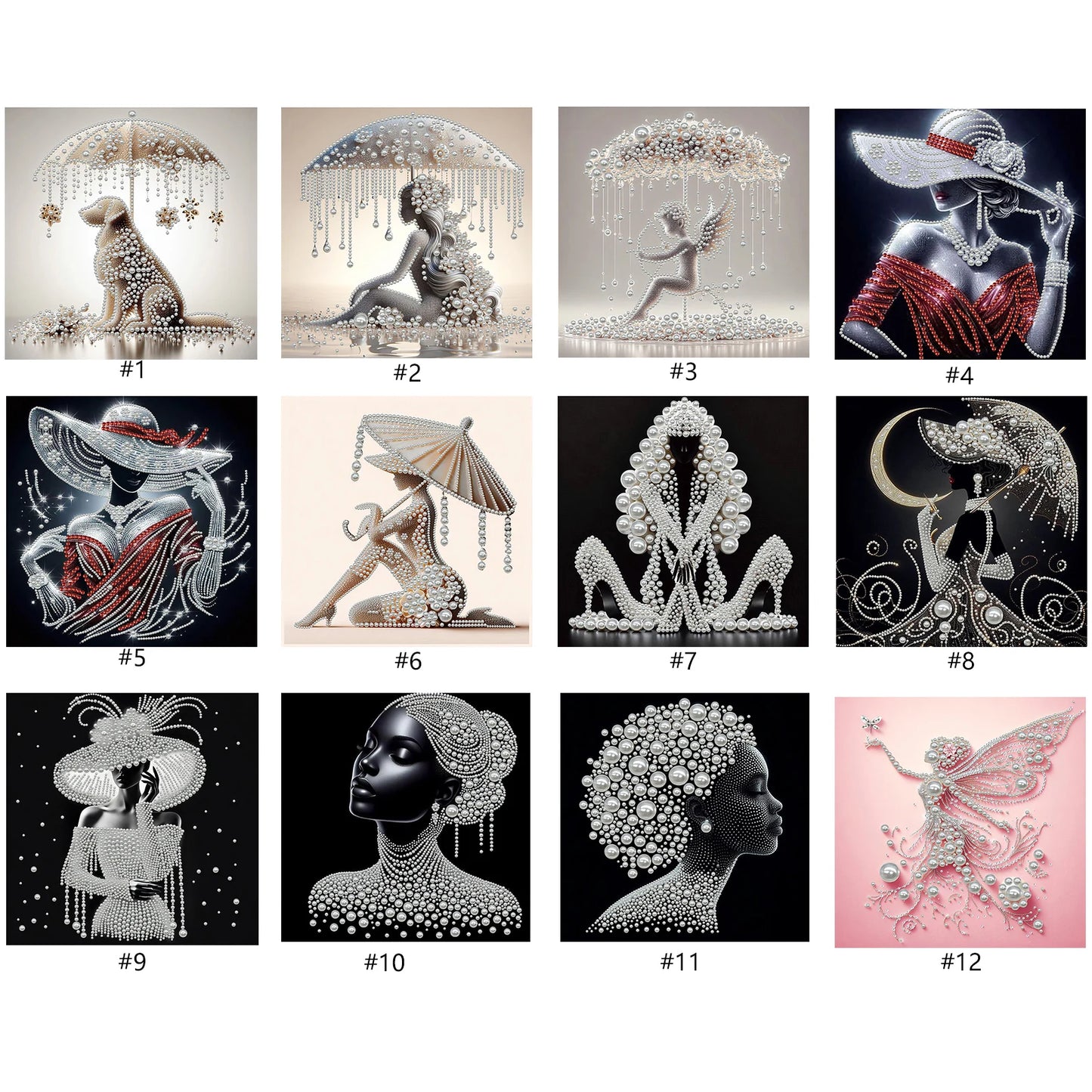 Elegant Lady Full 5D DIY Pearl Diamond Art Kits for Adults/Beginners Gift Idea Home Decor Gem Art Diamond Painting Kits 30*30cm