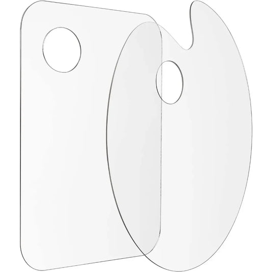 11.8 x 7.9 inch acrylic palette with thumb hole clear paint tray for easy clean non-stick artist tray oil watercolor process