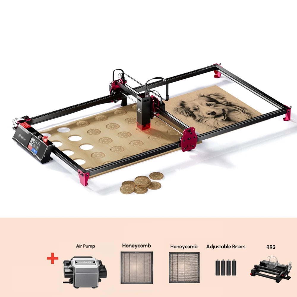 Algo Laser DIY KIT MK2 10W Touch Screen 400X850MM Large Area Woodworking for Wood Metal Crafting Customized Gift Batch Production