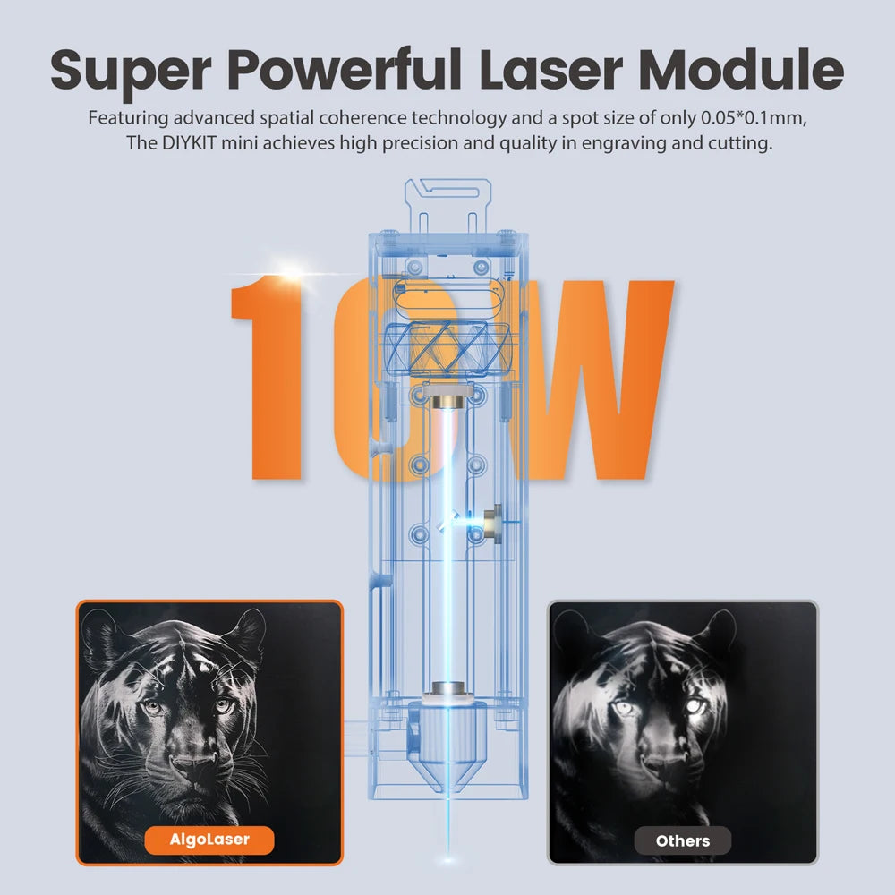 Algo laser DIY KIT Mini 10W Laser Engraver Cutter For Beginner 315*300 Table Woodworking CNC