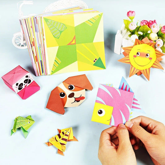 54 Pages Cartoon Animal Origami Handcraft Paper Art Learning Educational Toys for Children