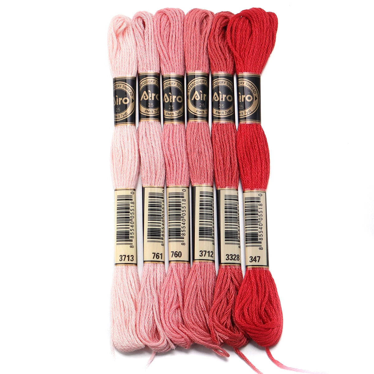 6Pcs/Lot 8m Polyester Cross Stitch Thread Colorful Embroidery Thread String Strap For DIY Sewing Crafts Clothing Accessorie 2030