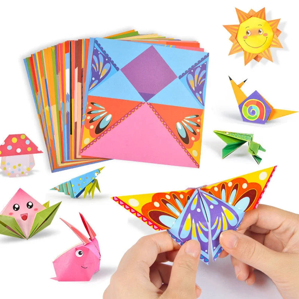 54 Pages Cartoon Animal Origami Handcraft Paper Art Learning Educational Toys for Children