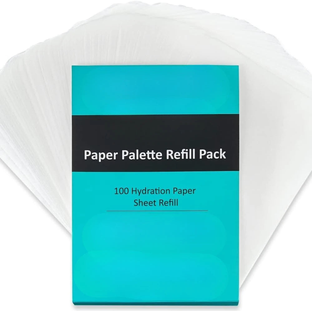 Wet Palette miniature painting kit. Keep the acrylic palette damp with the lid. Watercolor,50pc wet tray paper 2 sponge