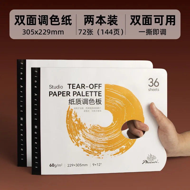 36 Sheets Disposable Palette Paper 9x12 Inches Mess-Free for Acrylic, Oil Paint  ArtistsTear-Off Sheets for Mixing Colors Tools