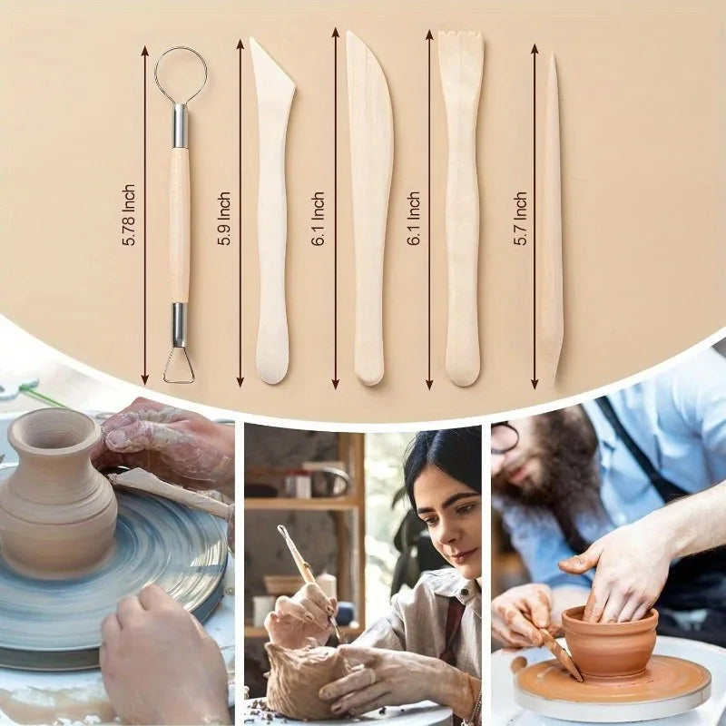24PCSwith Feather Detail Tools for Carving, Modeling, Dotting DY Polymer Clay