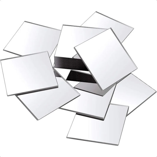 25 Pieces Mini Size Acrylic Square Mirror Adhesive Small Square Mirror Tiles for Crafts and DIY Projects Supplies 25 Pcs