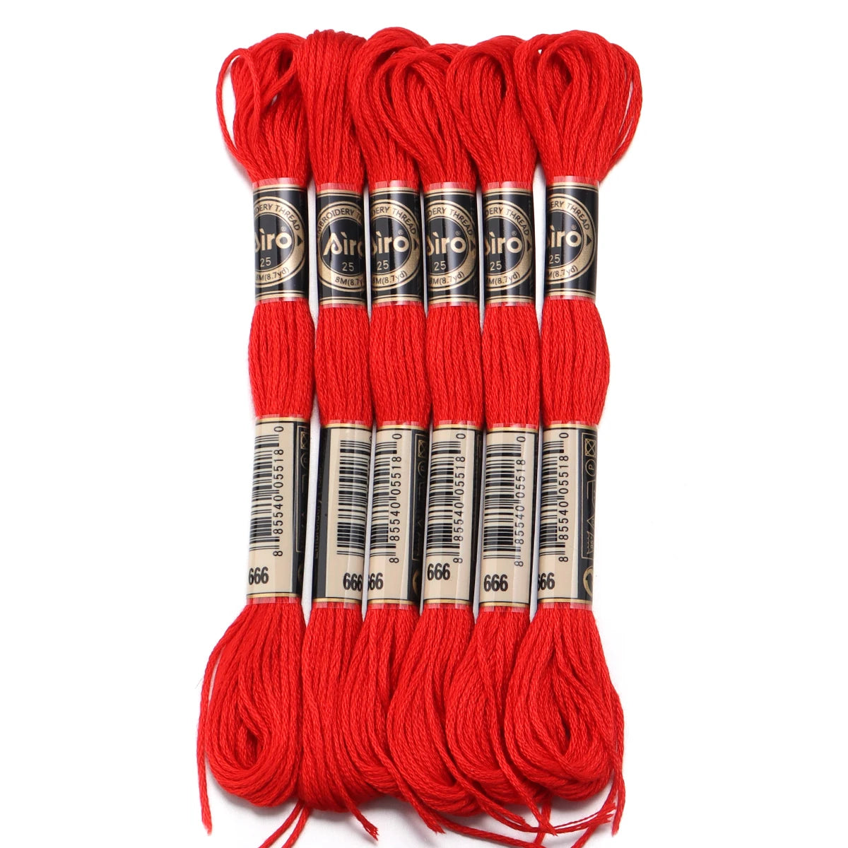 6Pcs/Lot 8m Polyester Cross Stitch Thread Colorful Embroidery Thread String Strap For DIY Sewing Crafts Clothing Accessorie 2030