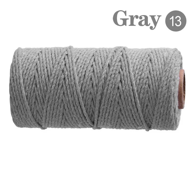 2mm 100M Macrame Cord Rope Cotton Twine Thread String Crafts DIY Sewing Handmade Wall Hangings Bohemia Wedding Party Home 2030