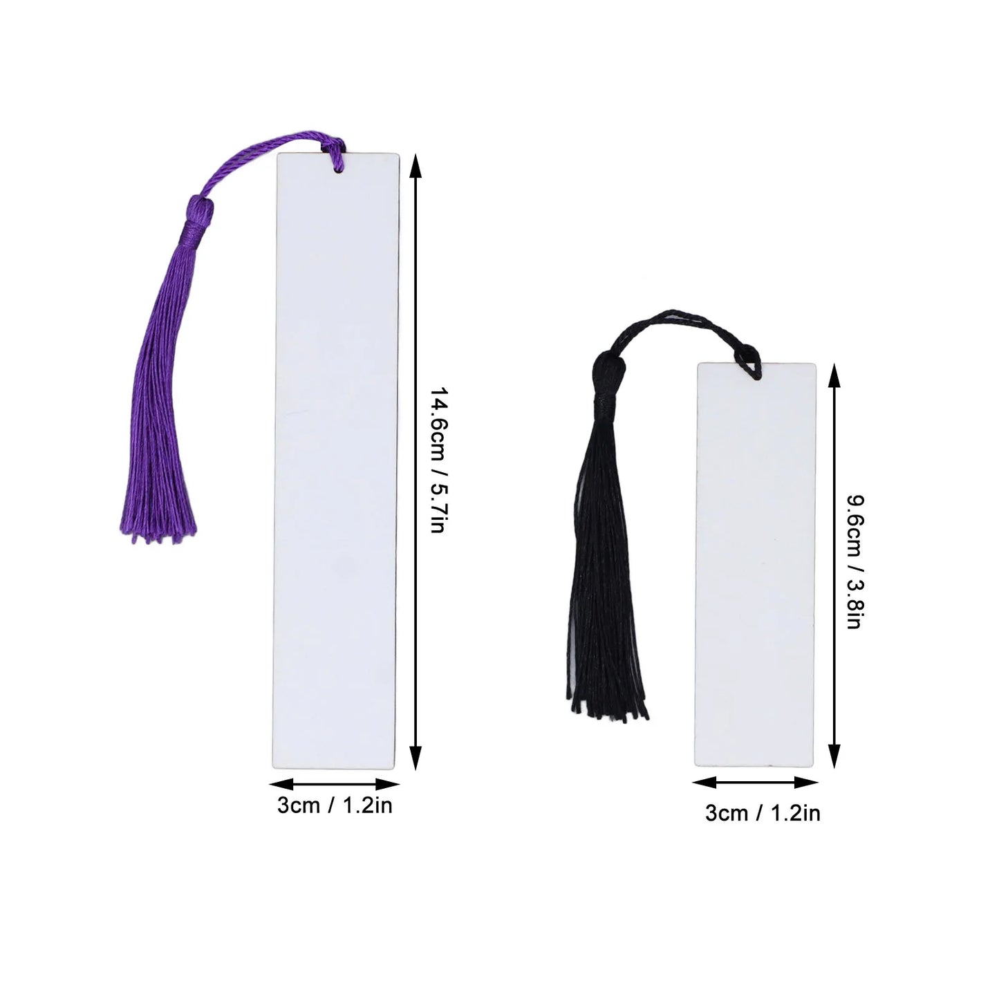 Sublimation Blanks Bookmark Double Sided Sublimate DIY Book Marker Clip with Colorful Tassels For Booker Lover Readers